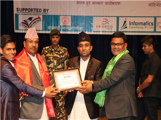 Receiving Letter of Appreciation from Ministry of Youth & Sports